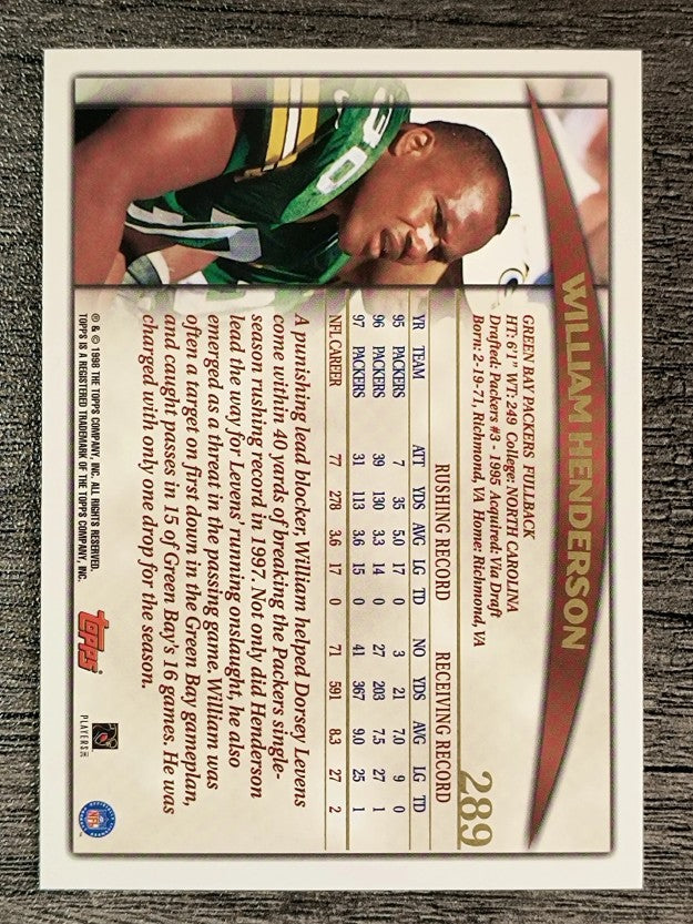 1998 Topps #289 William Henderson