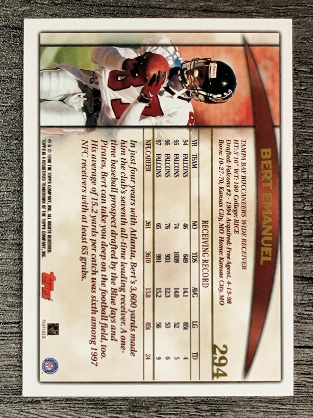 1998 Topps #294 Bert Emanuel