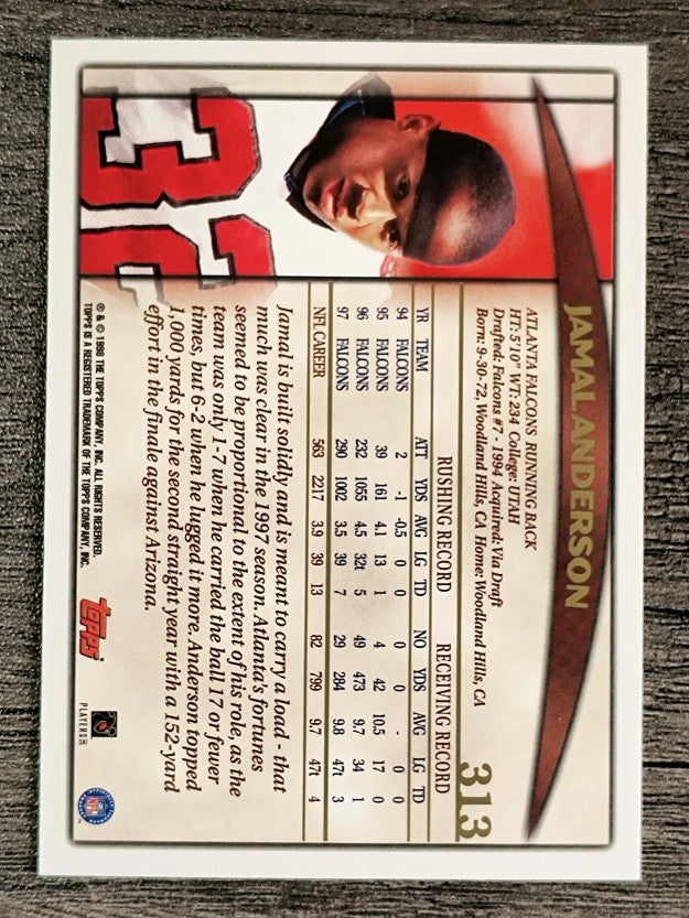 1998 Topps #313 Jamal Anderson