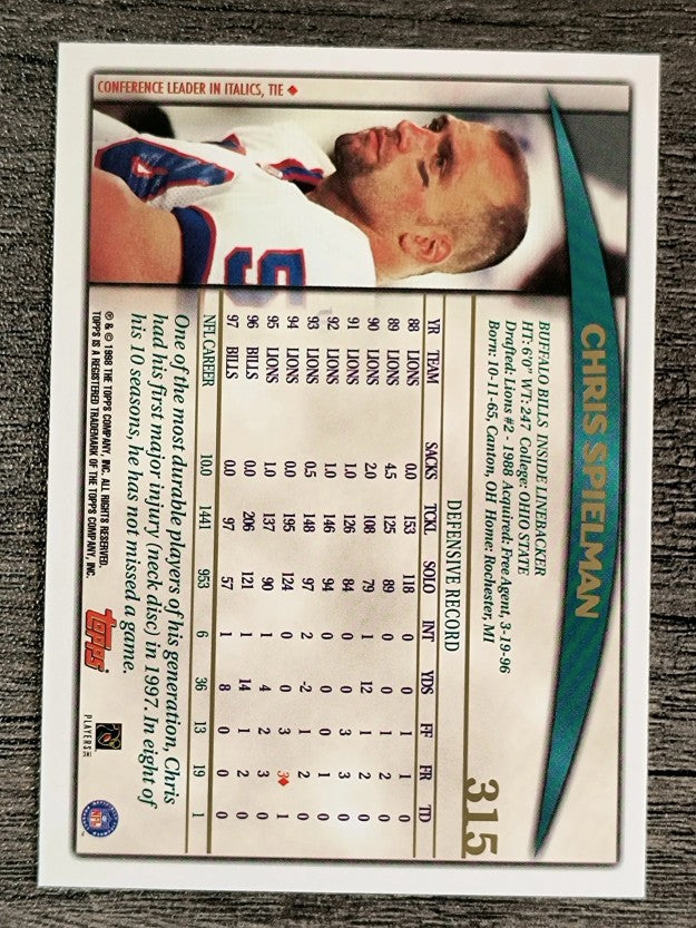 1998 Topps #315 Chris Spielman