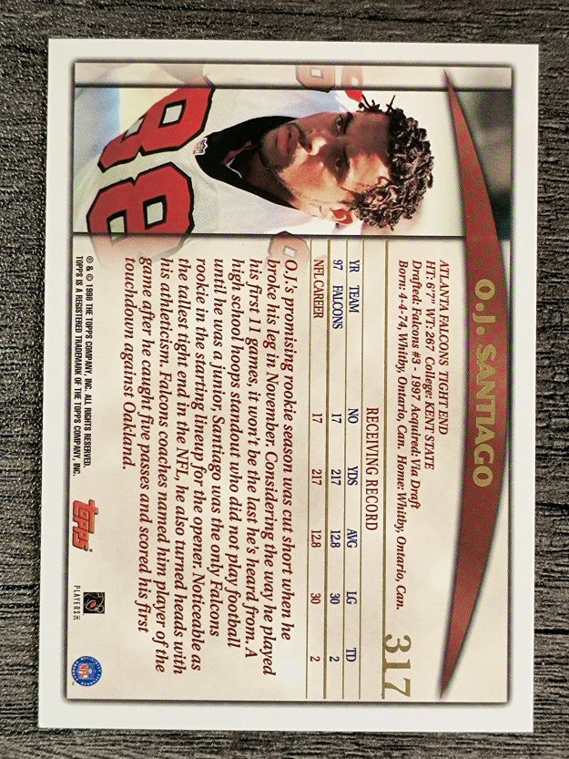 1998 Topps #317 O.J. Santiago