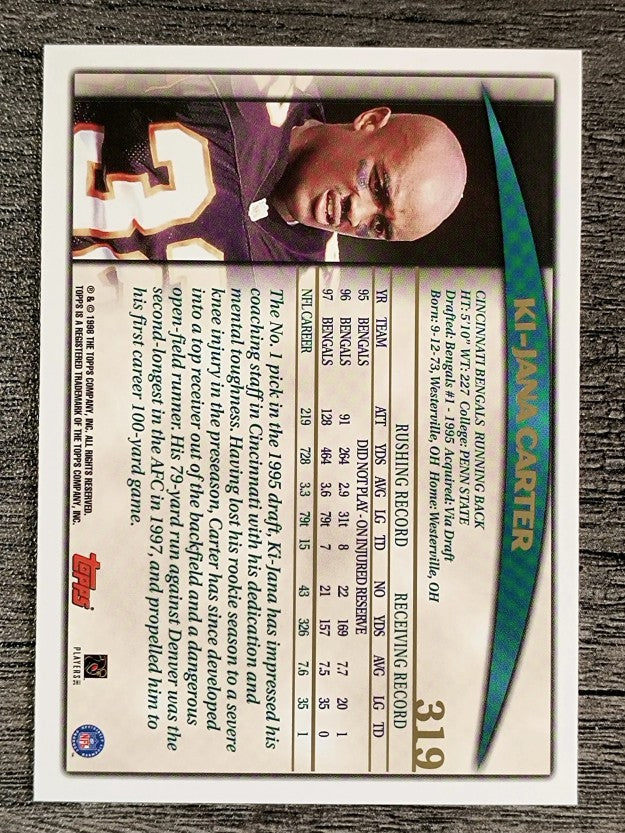 1998 Topps #319 Ki-Jana Carter