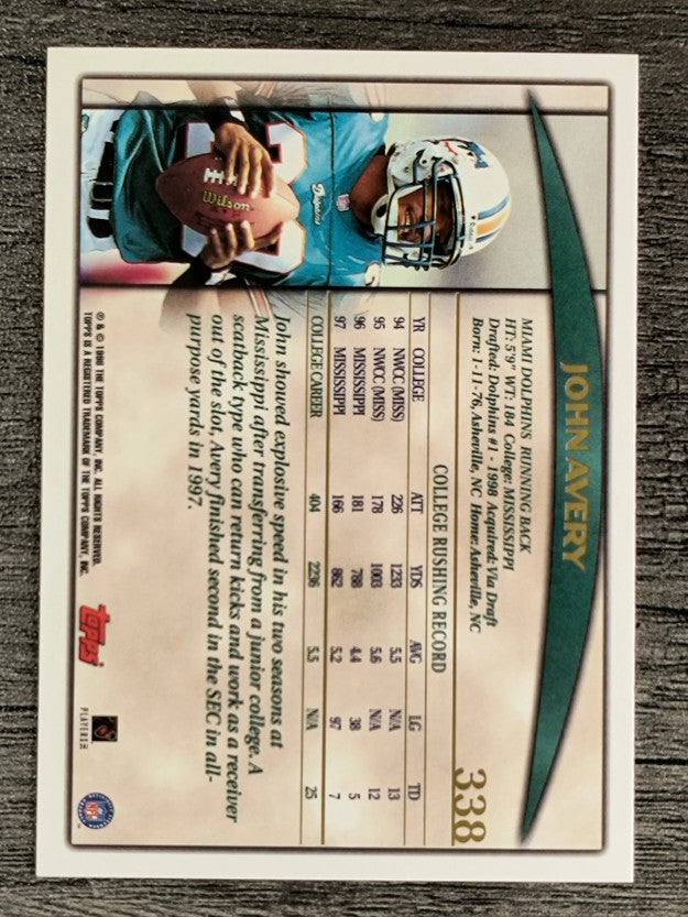 1998 Topps #338 John Avery RC