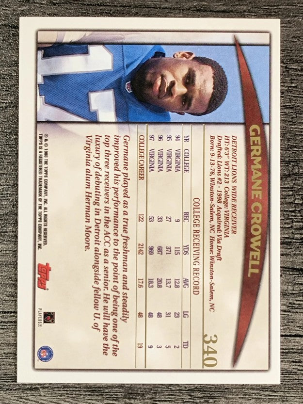 1998 Topps #340 Germane Crowell RC