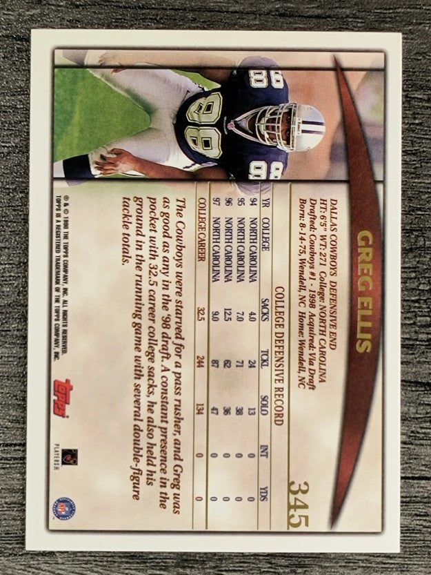 1998 Topps #345 Greg Ellis RC