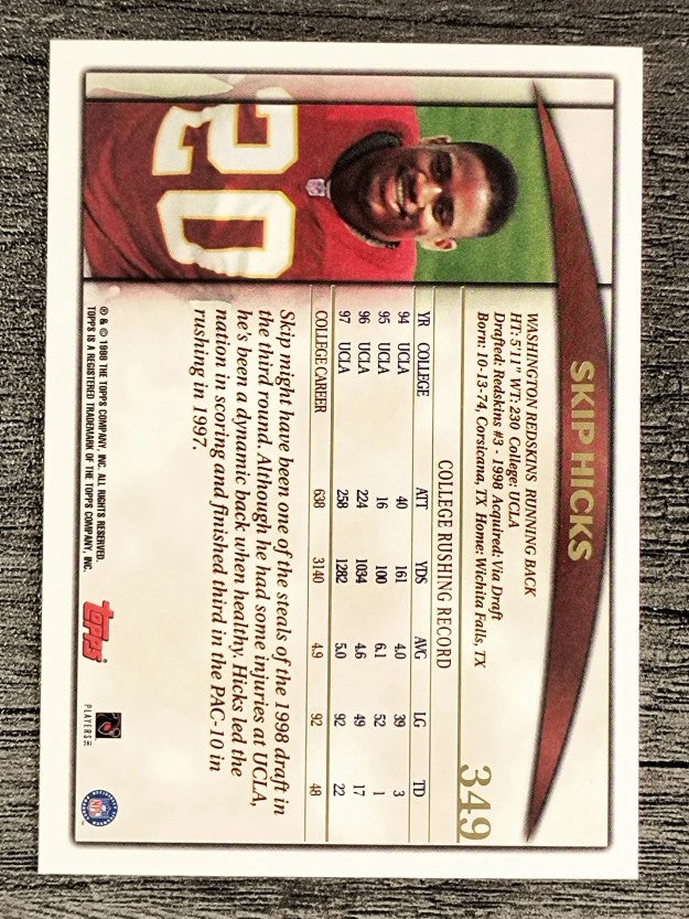 1998 Topps #349 Skip Hicks RC