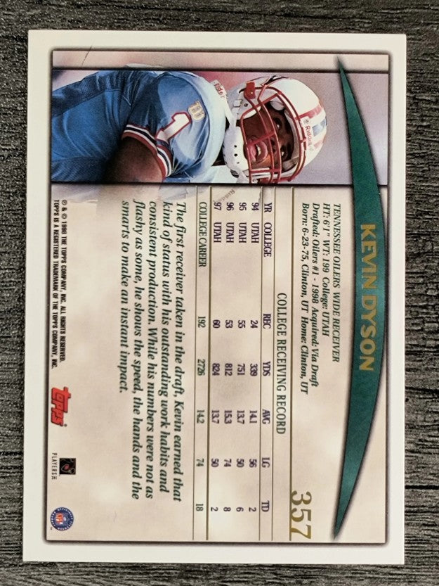 1998 Topps #357 Kevin Dyson RC