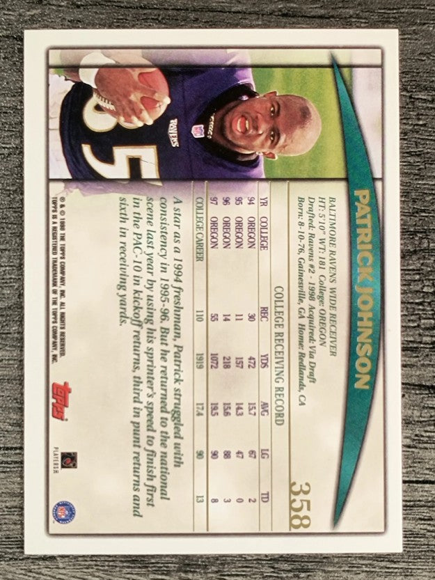 1998 Topps #358 Pat Johnson RC