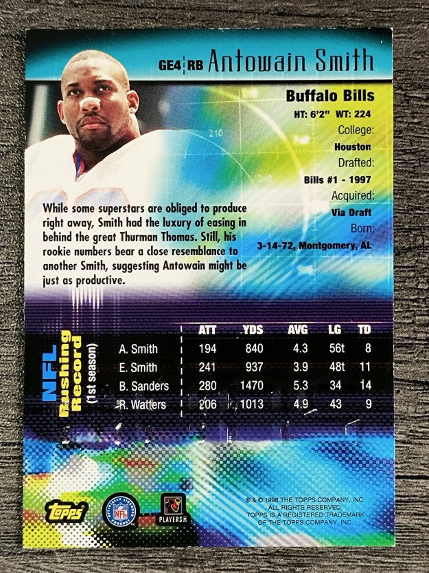 1998 Topps Generation 2000 #GE4 Antowain Smith