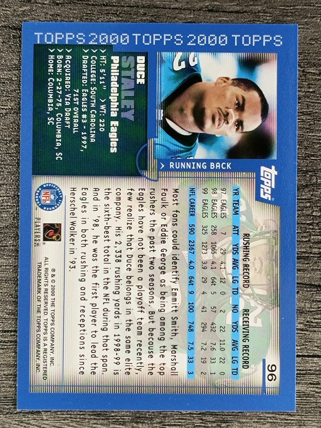 2000 Topps #96 Duce Staley