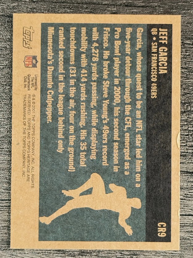 2001 Topps Heritage Classic Renditions #CR9 Jeff Garcia