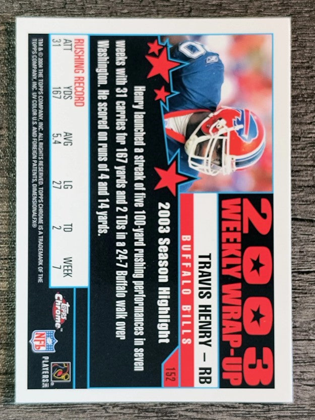 2004 Topps Chrome #152 Travis Henry WW