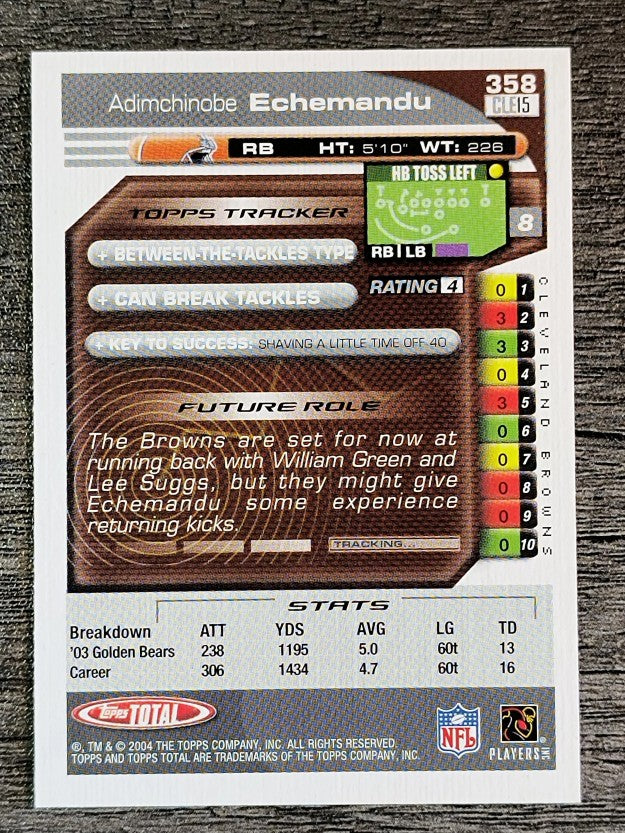 2004 Topps Total #358 Adimchinobe Echemandu RC