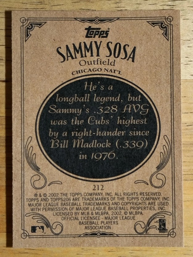 2002 Topps 206 #212 Sammy Sosa