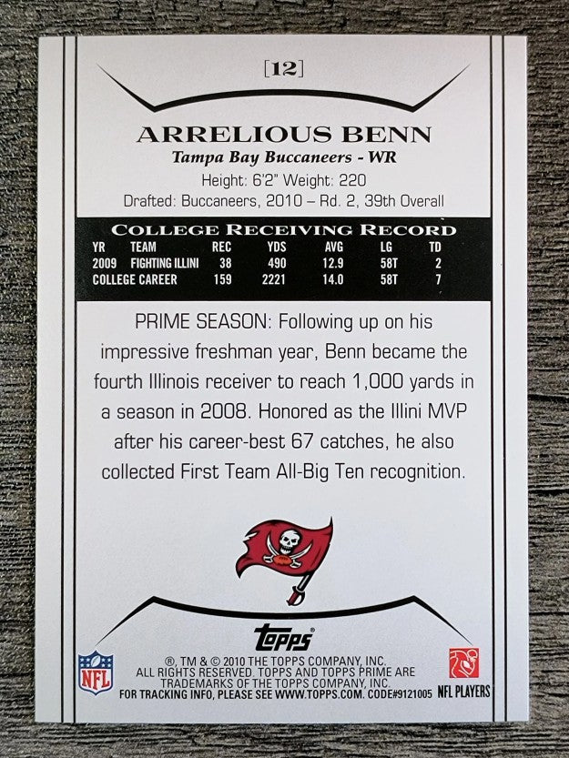 2010 Topps Prime Retail #12 Arrelious Benn RC