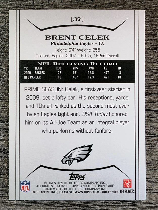 2010 Topps Prime Retail #37 Brent Celek