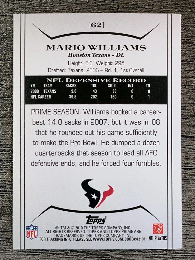 2010 Topps Prime Retail #62 Mario Williams