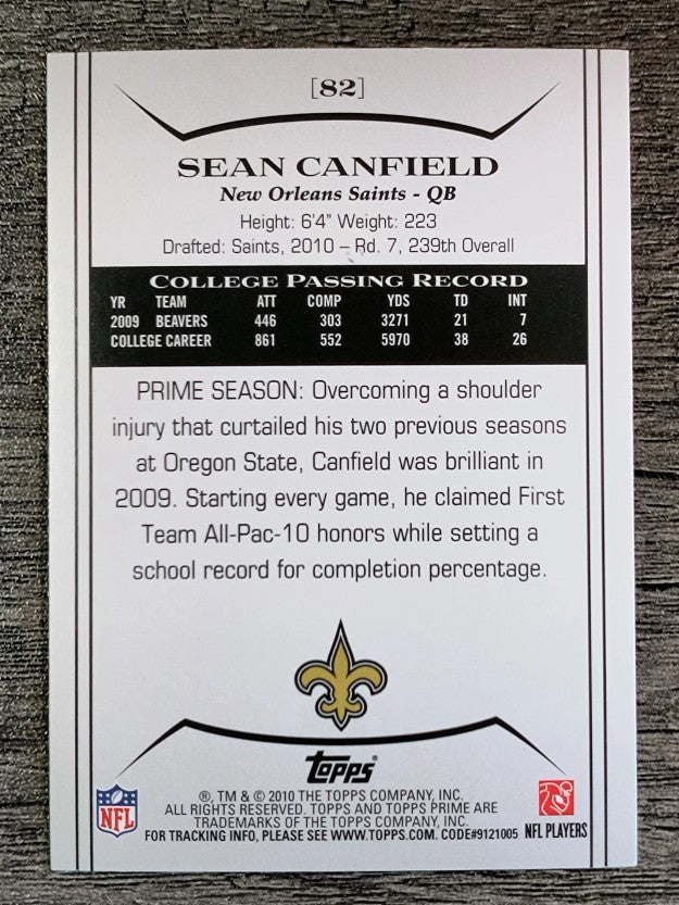 2010 Topps Prime Retail #82 Sean Canfield RC