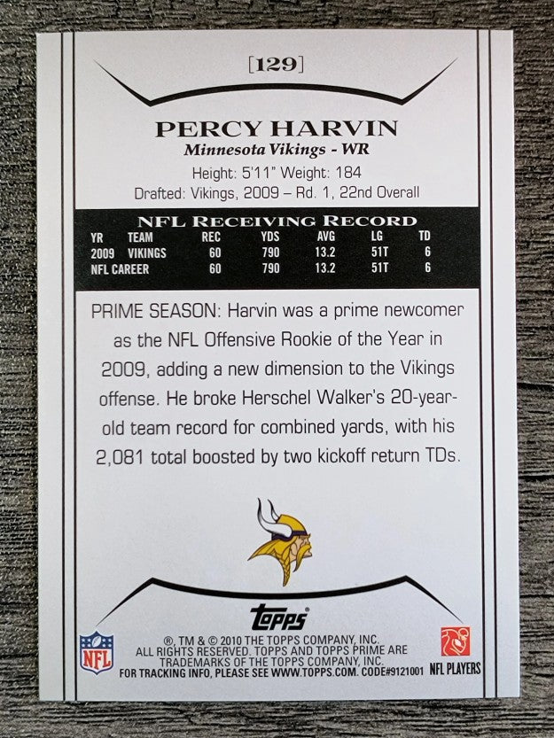 2010 Topps Prime Retail #129 Percy Harvin