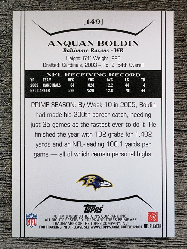 2010 Topps Prime Retail #149 Anquan Boldin