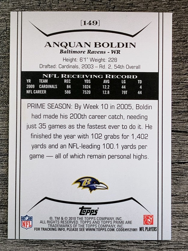 2010 Topps Prime Retail #149 Anquan Boldin