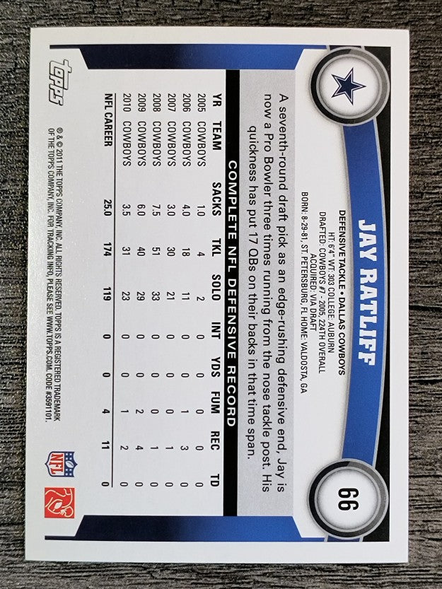 2011 Topps #66 Jay Ratliff