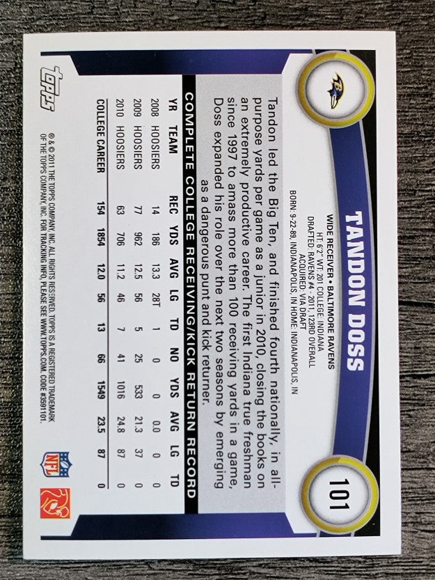 2011 Topps #101 Tandon Doss RC
