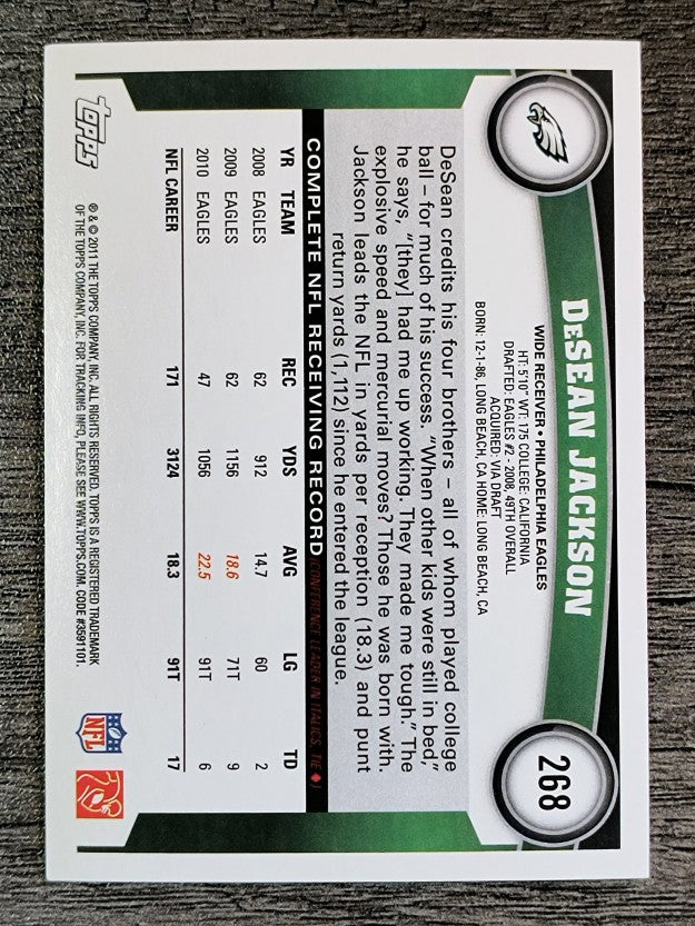 2011 Topps #268 DeSean Jackson