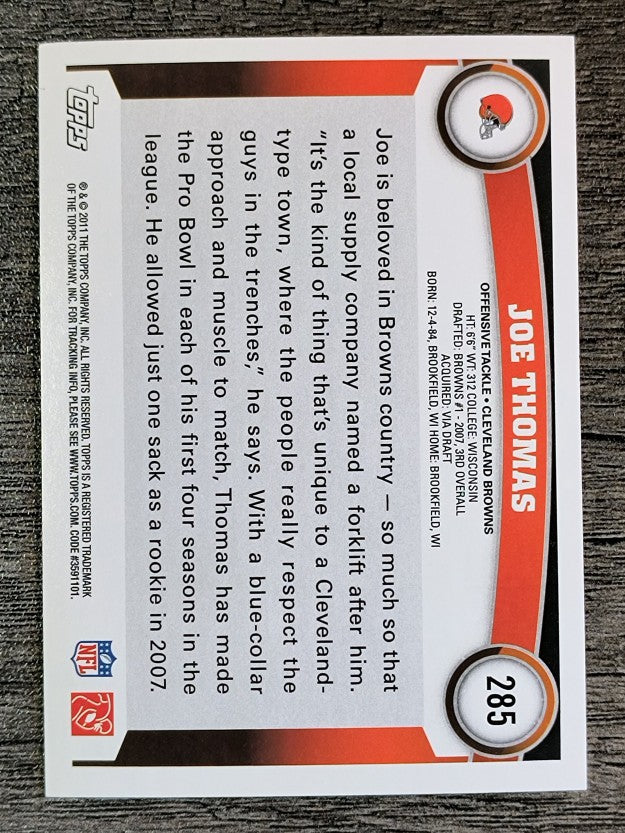 2011 Topps #285 Joe Thomas