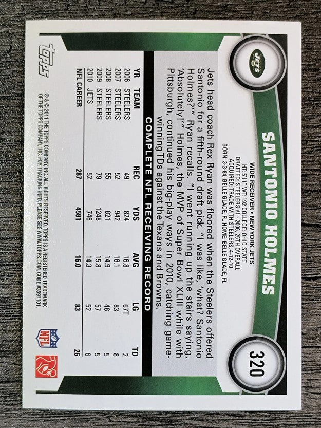 2011 Topps #320 Santonio Holmes