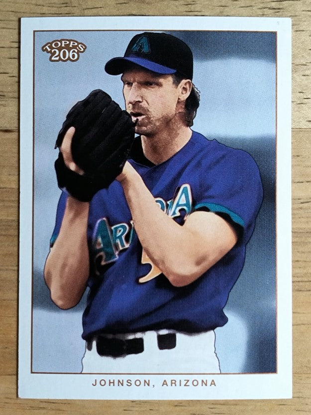 2002 Topps 206 #195B Randy Johnson Purple Jsy