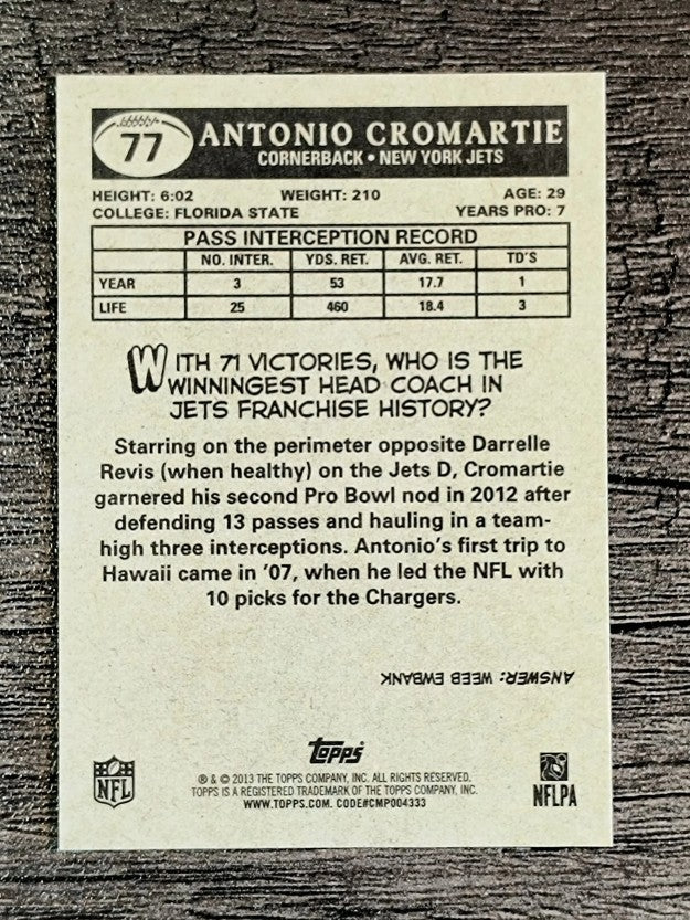 2013 Topps 1959 Mini #77 Antonio Cromartie
