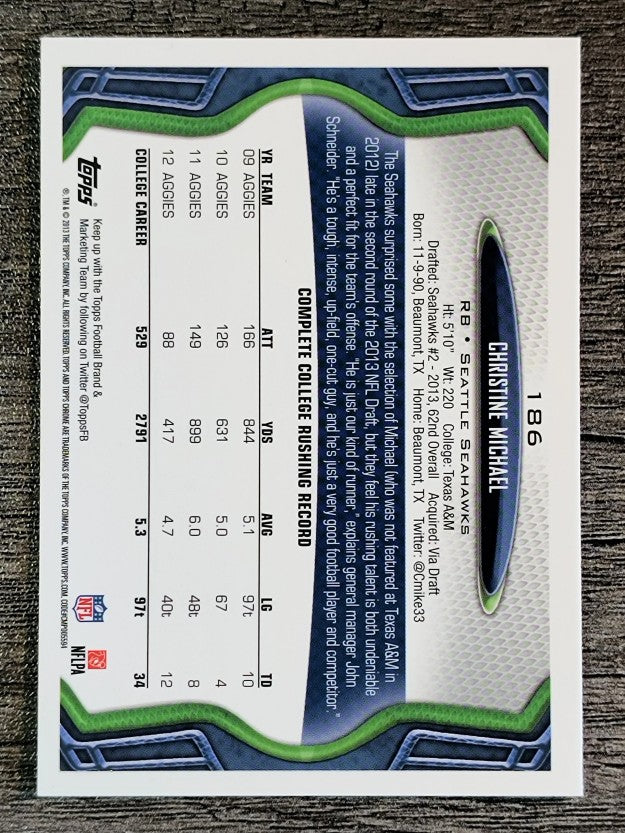 2013 Topps Chrome #186 Christine Michael RC