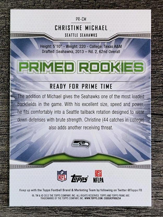 2013 Topps Prime Primed Rookies #PRCM Christine Michael