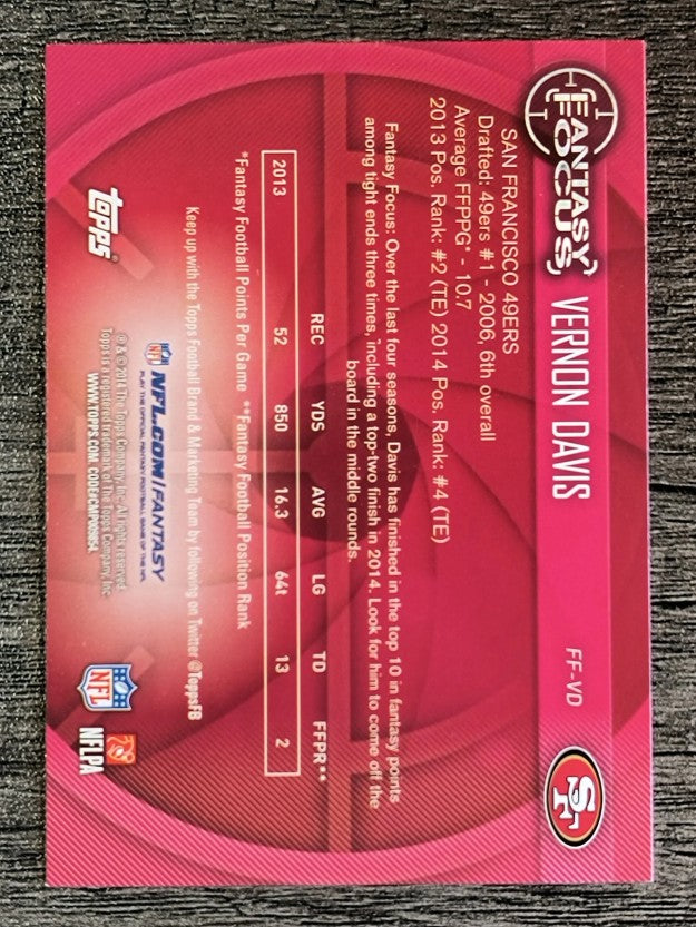 2014 Topps Fantasy Focus #FFVD Vernon Davis