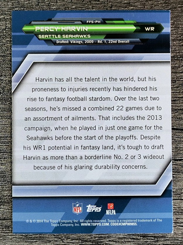 2014 Topps Fantasy Strategies #FFSPH Percy Harvin