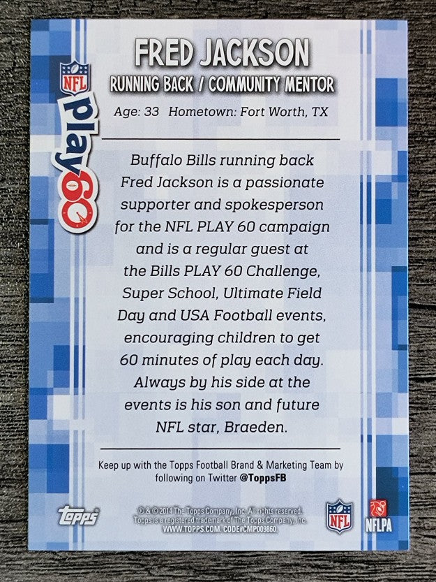 2014 Topps Play 60 Community Mentors #9 Fred Jackson