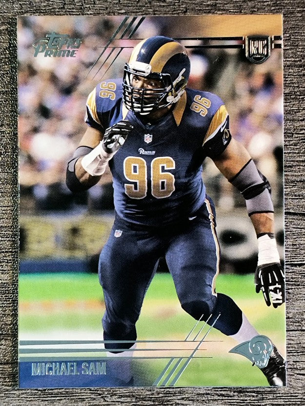 2014 Topps Prime #110A Michael Sam RC/charging forward