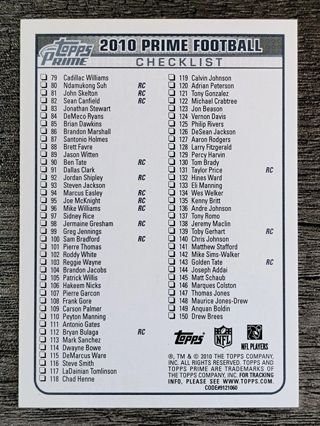 2010 Topps Prime Checklists #NNO 1-150