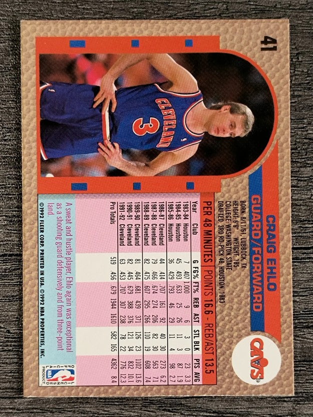 1992-93 Fleer #41 Craig Ehlo
