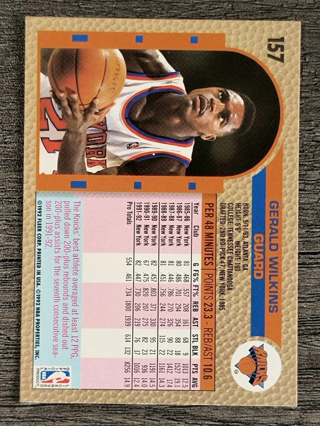 1992-93 Fleer #157 Gerald Wilkins