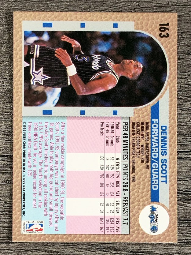 1992-93 Fleer #163 Dennis Scott