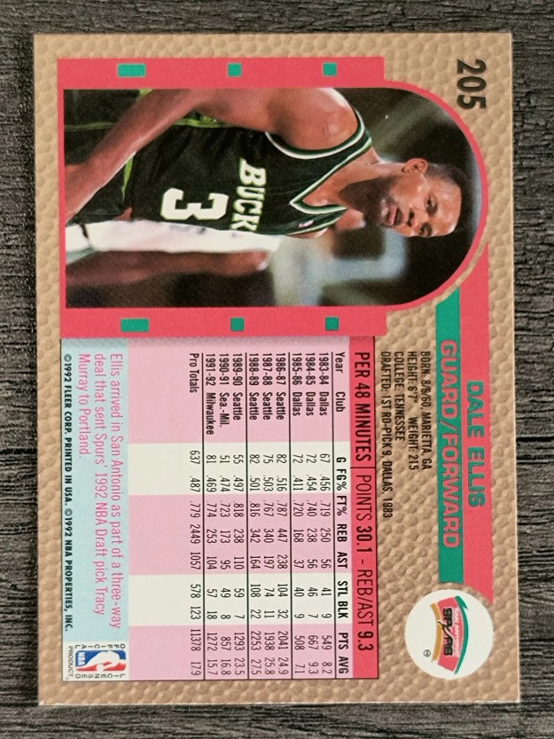 1992-93 Fleer #205 Dale Ellis