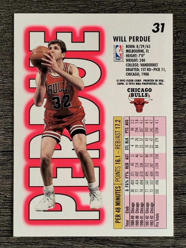 1993-94 Fleer #31 Will Perdue