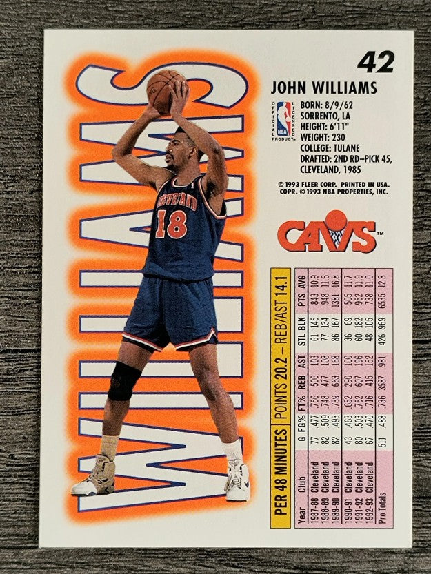 1993-94 Fleer #42 John Williams