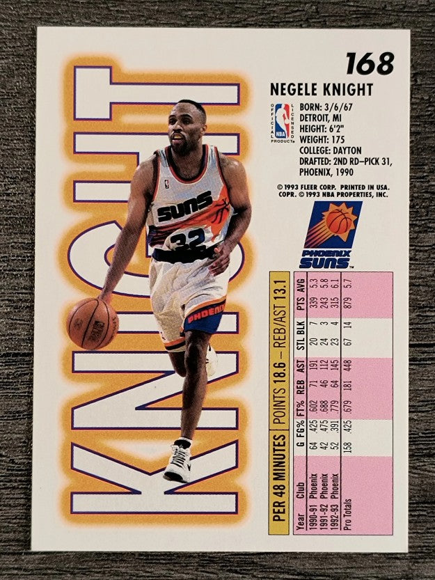 1993-94 Fleer #168 Negele Knight
