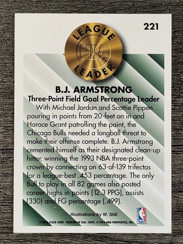 1993-94 Fleer #221 B.J. Armstrong LL