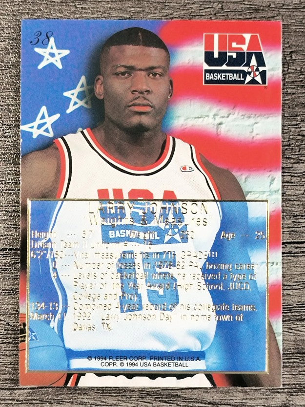 1994 Flair USA #38 Larry Johnson/Weights and Measures