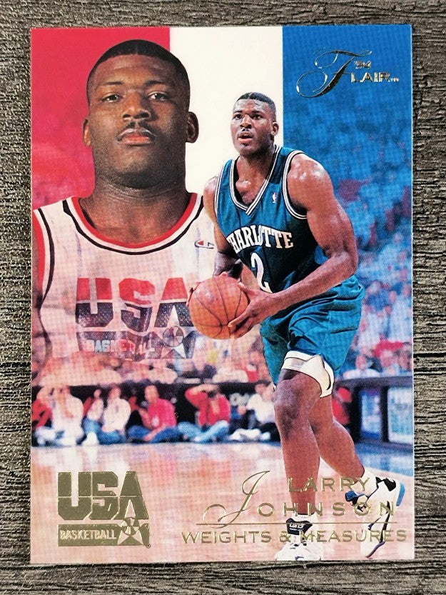 1994 Flair USA #38 Larry Johnson/Weights and Measures