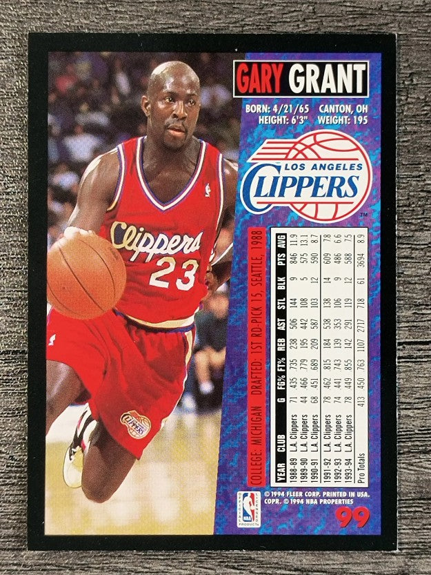 1994-95 Fleer #99 Gary Grant